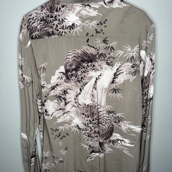 All Saints Standard Fit Long Sleeve Button Down Shirt - Picture 2 of 6